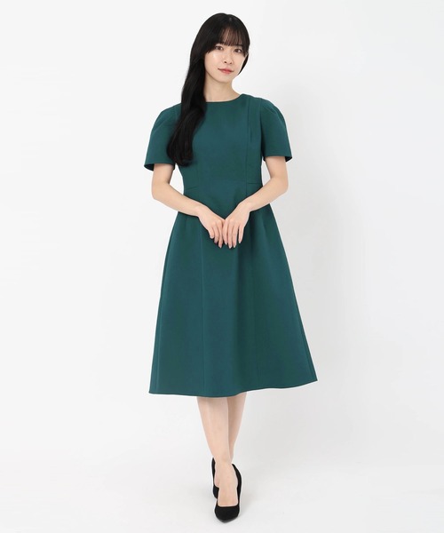 STRAWBERRY-FIELDSドレスワンピース【深緑】 STRAWBERRY-FIELDS（ストロベリーフィールズ）の「ジャガードドレス