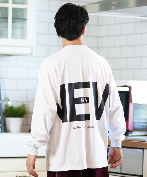 NEW ERA(ニューエラ)の「NEW ERA/ニューエラ ロンT/長袖Tシャツ バックプリント 14324692/14324693/14324694(Tシャツ/カットソー・メンズ・ベージュ/ホワイト/ブラック・M/L/XL/XXL)」の6枚目の写真