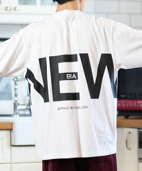 NEW ERA(ニューエラ)の「NEW ERA/ニューエラ ロンT/長袖Tシャツ バックプリント 14324692/14324693/14324694(Tシャツ/カットソー・メンズ・ベージュ/ホワイト/ブラック・M/L/XL/XXL)」の12枚目の写真