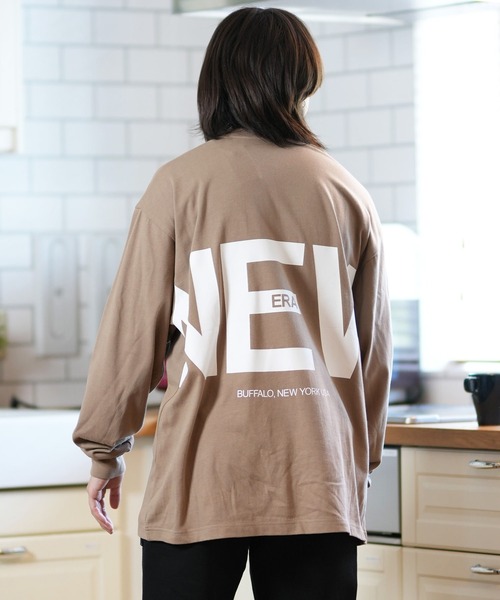 NEW ERA(ニューエラ)の「NEW ERA/ニューエラ ロンT/長袖Tシャツ バックプリント 14324692/14324693/14324694(Tシャツ/カットソー・メンズ・ベージュ/ホワイト/ブラック・M/L/XL/XXL)」の21枚目の写真