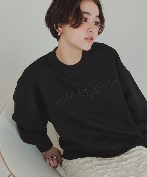 titivate(ティティベイト)の「ポンチコード刺繍プルオーバー(Tシャツ/カットソー・レディース・ブラック/ライトベージュ・FREE)」の2枚目の写真
