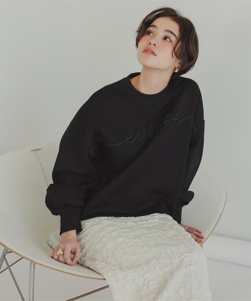 titivate(ティティベイト)の「ポンチコード刺繍プルオーバー(Tシャツ/カットソー・レディース・ブラック/ライトベージュ・FREE)」の11枚目の写真