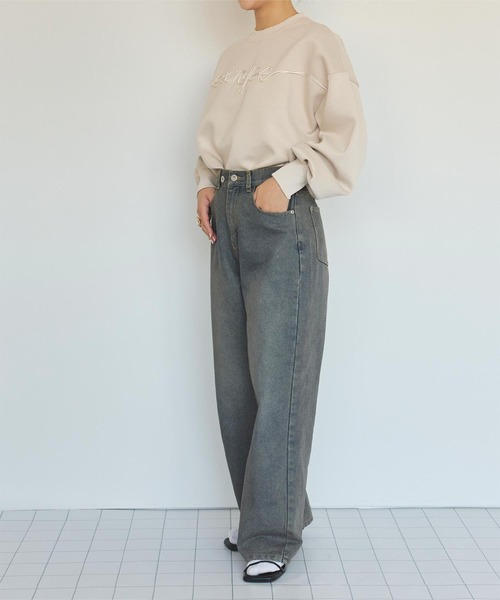 titivate(ティティベイト)の「ポンチコード刺繍プルオーバー(Tシャツ/カットソー・レディース・ブラック/ライトベージュ・FREE)」の14枚目の写真