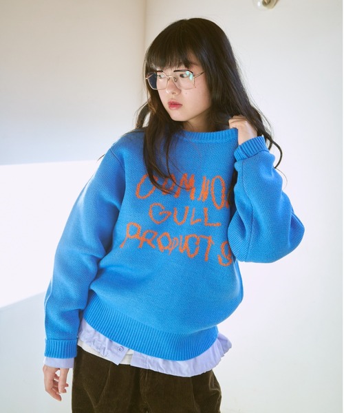 common gull products.（コモンガルプロダクツ）の「いつものガルニットください（ニット/セーター・レディース・レッド系/ピンク系/クリーム/ネイビー/ブラック系/ブルー系・LARGE/MEDIUM/SMALL）」の4枚目の写真