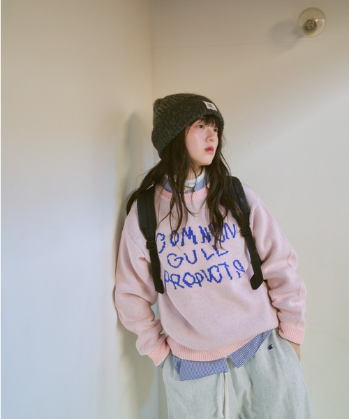 common gull products.（コモンガルプロダクツ）の「いつものガルニットください（ニット/セーター・レディース・レッド系/ピンク系/クリーム/ネイビー/ブラック系/ブルー系・LARGE/MEDIUM/SMALL）」の5枚目の写真
