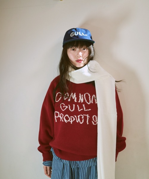 common gull products.（コモンガルプロダクツ）の「いつものガルニットください（ニット/セーター・レディース・レッド系/ピンク系/クリーム/ネイビー/ブラック系/ブルー系・LARGE/MEDIUM/SMALL）」の6枚目の写真