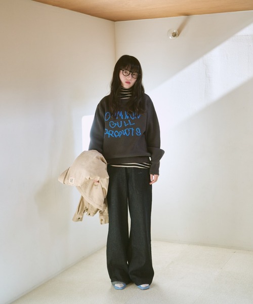 common gull products.（コモンガルプロダクツ）の「いつものガルニットください（ニット/セーター・レディース・レッド系/ピンク系/クリーム/ネイビー/ブラック系/ブルー系・LARGE/MEDIUM/SMALL）」の7枚目の写真