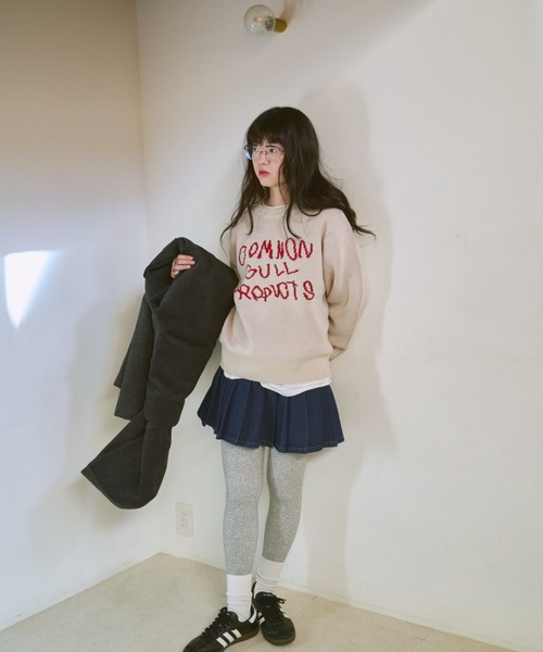common gull products.（コモンガルプロダクツ）の「いつものガルニットください（ニット/セーター・レディース・レッド系/ピンク系/クリーム/ネイビー/ブラック系/ブルー系・LARGE/MEDIUM/SMALL）」の16枚目の写真