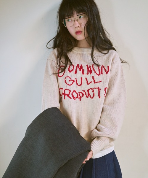 common gull products.（コモンガルプロダクツ）の「いつものガルニットください（ニット/セーター・レディース・レッド系/ピンク系/クリーム/ネイビー/ブラック系/ブルー系・LARGE/MEDIUM/SMALL）」の20枚目の写真