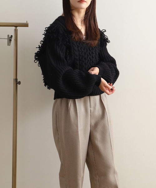 【NOAHL】Vネックデザインニットプルオーバー（ニット/セーター）｜NOAHL（ノアル）