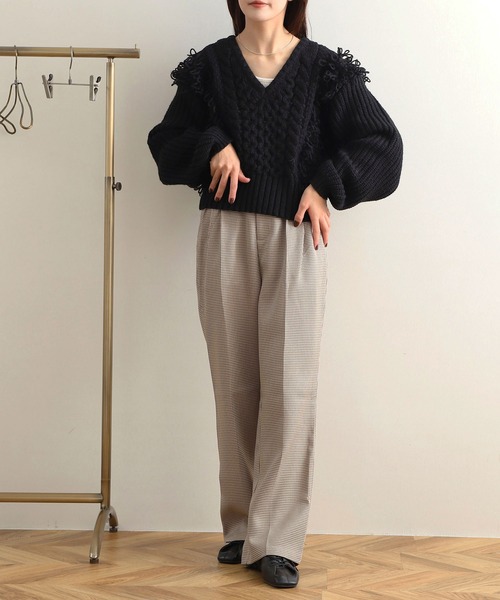 【NOAHL】Vネックデザインニットプルオーバー（ニット/セーター）｜NOAHL（ノアル）