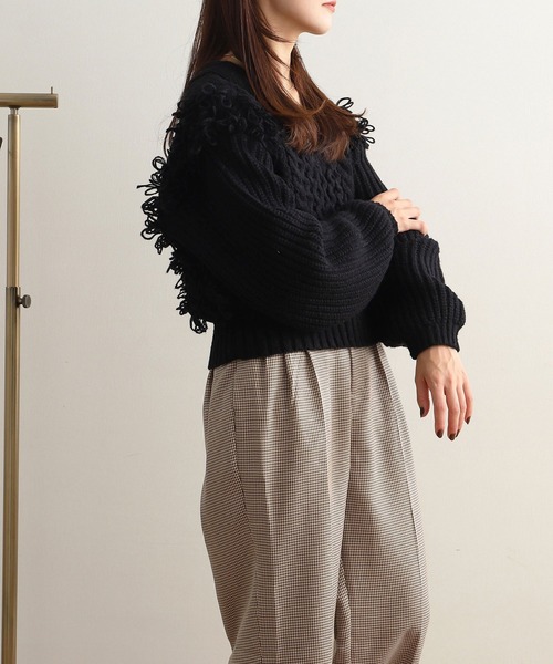 【NOAHL】Vネックデザインニットプルオーバー（ニット/セーター）｜NOAHL（ノアル）