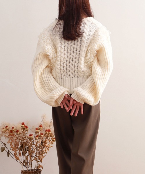 【NOAHL】Vネックデザインニットプルオーバー（ニット/セーター）｜NOAHL（ノアル）