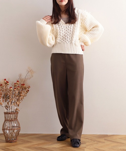 【NOAHL】Vネックデザインニットプルオーバー（ニット/セーター）｜NOAHL（ノアル）