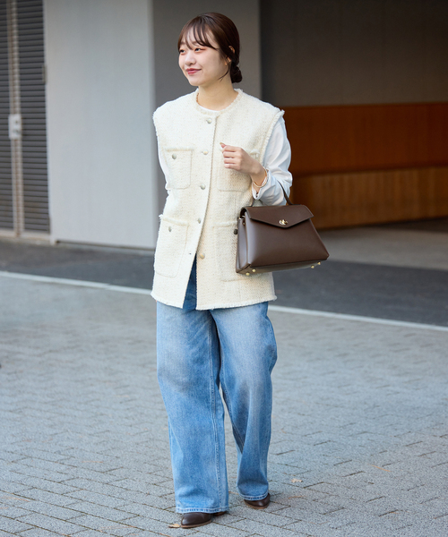 MARCO BIANCHINI(マルコビアンチーニ)の「MARCO BIANCHINI/マルコ・ビアンキーニ レザーフラップBAG 24030(ショルダーバッグ・レディース・キャメル/ブラウン・FREE)」の4枚目の写真