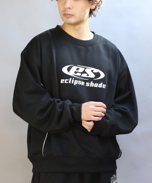 SLIMANE/スウェット/8/コットン/BLK// セール】高周波プリントトレーナー（スウェット）｜8(eight
