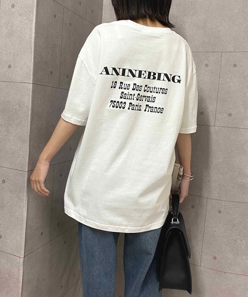 NANEA(ナネア)の「PARISロゴプリントTシャツ(Tシャツ/カットソー・レディース・ホワイト/ブラック/グレー・LARGE/X-LARGE/XX-LARGE/XXX-LARGE)」の7枚目の写真