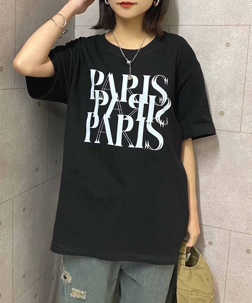 NANEA(ナネア)の「PARISロゴプリントTシャツ(Tシャツ/カットソー・レディース・ホワイト/ブラック/グレー・LARGE/X-LARGE/XX-LARGE/XXX-LARGE)」の14枚目の写真