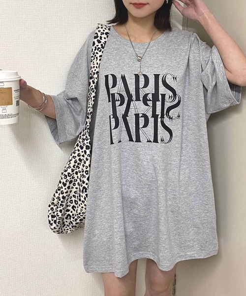 NANEA(ナネア)の「PARISロゴプリントTシャツ(Tシャツ/カットソー・レディース・ホワイト/ブラック/グレー・LARGE/X-LARGE/XX-LARGE/XXX-LARGE)」の17枚目の写真