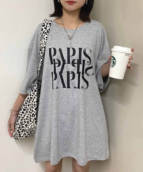 NANEA(ナネア)の「PARISロゴプリントTシャツ(Tシャツ/カットソー・レディース・ホワイト/ブラック/グレー・LARGE/X-LARGE/XX-LARGE/XXX-LARGE)」の19枚目の写真