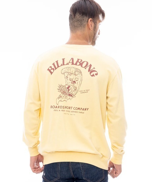 BILLABONG(ビラボン)の「BILLABONG メンズ FEELING FREE トレーナー 【2025年春夏モデル】/ビラボンバックプリントスウェット(スウェット・メンズ・ホワイト/クリーム/サックスブルー・LARGE/X-LARGE/MEDIUM)」の1枚目の写真