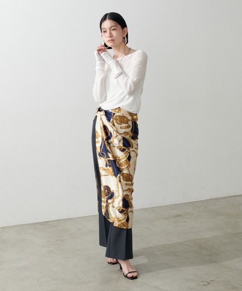 LARUTA（ラルータ）の「【LARUTA】メッシュチュールプルオーバー（Tシャツ/カットソー・レディース・グレー/チャコールグレー/ピンク/ブラック/オフホワイト・FREE）」の11枚目の写真
