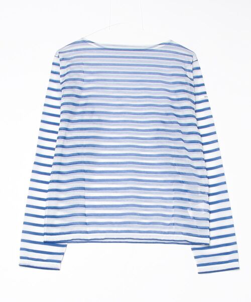 ORCIVAL（オーシバル）の「ORCIVAL/オーシバル　シースルー　ボートネックロングスリーブ　SEE THROUGH BOATNECK LONGSLEEVE P.O.　OR-C0461 STJ（Tシャツ/カットソー・レディース・サックスブルー/ネイビー/ホワイト/アッシュグレー・2）」の2枚目の写真