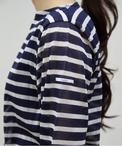 ORCIVAL（オーシバル）の「ORCIVAL/オーシバル　シースルー　ボートネックロングスリーブ　SEE THROUGH BOATNECK LONGSLEEVE P.O.　OR-C0461 STJ（Tシャツ/カットソー・レディース・サックスブルー/ネイビー/ホワイト/アッシュグレー・2）」の15枚目の写真