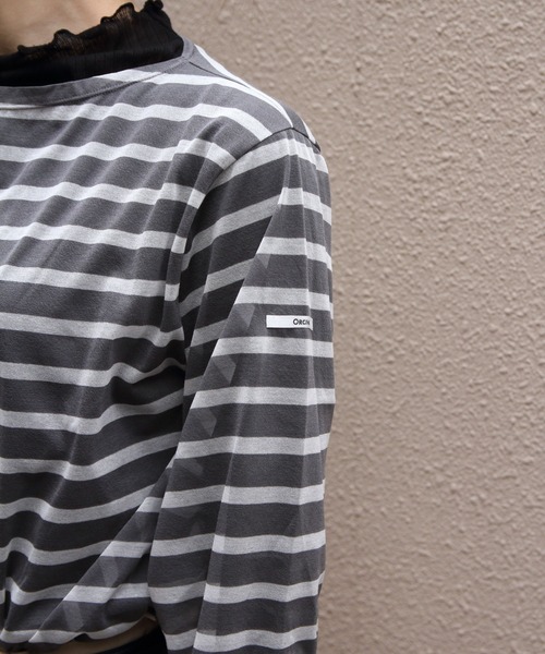 ORCIVAL（オーシバル）の「ORCIVAL/オーシバル　シースルー　ボートネックロングスリーブ　SEE THROUGH BOATNECK LONGSLEEVE P.O.　OR-C0461 STJ（Tシャツ/カットソー・レディース・サックスブルー/ネイビー/ホワイト/アッシュグレー・2）」の9枚目の写真