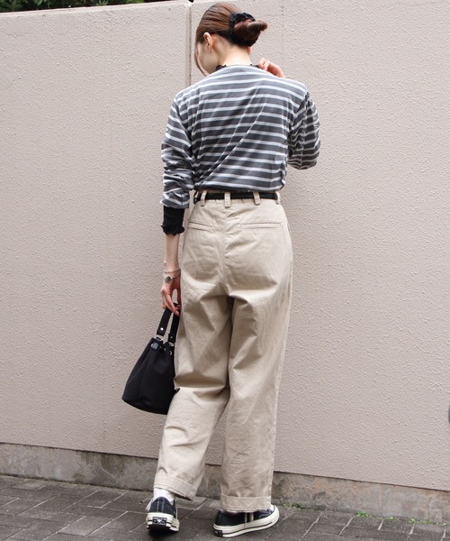 ORCIVAL（オーシバル）の「ORCIVAL/オーシバル　シースルー　ボートネックロングスリーブ　SEE THROUGH BOATNECK LONGSLEEVE P.O.　OR-C0461 STJ（Tシャツ/カットソー・レディース・サックスブルー/ネイビー/ホワイト/アッシュグレー・2）」の6枚目の写真