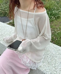 ボートネックシアールーズニット