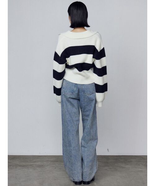 EMODA（エモダ）の「スキッパーワイドニット（ニット/セーター・レディース・ブラック/グレー/レッド/その他・FREE）」の5枚目の写真