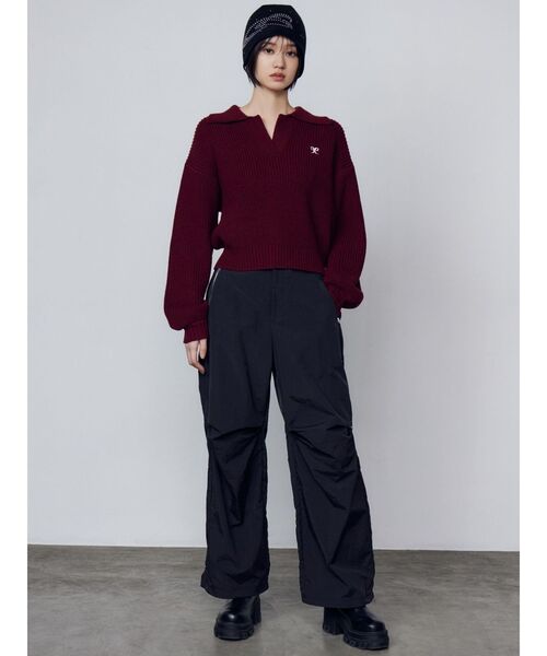 EMODA（エモダ）の「スキッパーワイドニット（ニット/セーター・レディース・ブラック/グレー/レッド/その他・FREE）」の13枚目の写真