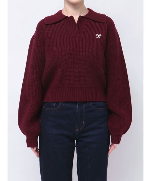 EMODA（エモダ）の「スキッパーワイドニット（ニット/セーター・レディース・ブラック/グレー/レッド/その他・FREE）」の19枚目の写真