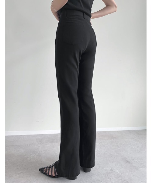 Y2K フレアパンツ レッド 美シルエット パンツ 02color裏起毛スウェットフレアパンツ□納期目安：即納□ | 新作