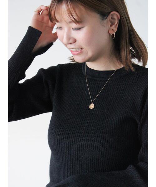 Lugnoncure（ルノンキュール）の「ラメ混クルーネックリブニット（ニット/セーター・レディース・グレー/ブラック/オフホワイト・F）」の22枚目の写真