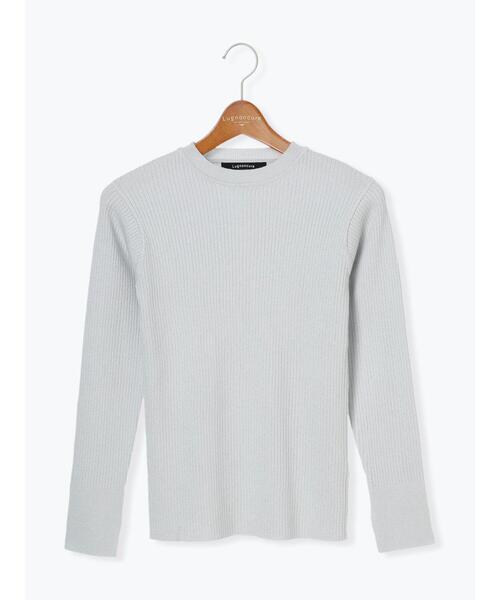 Lugnoncure（ルノンキュール）の「ラメ混クルーネックリブニット（ニット/セーター・レディース・グレー/ブラック/オフホワイト・F）」の19枚目の写真