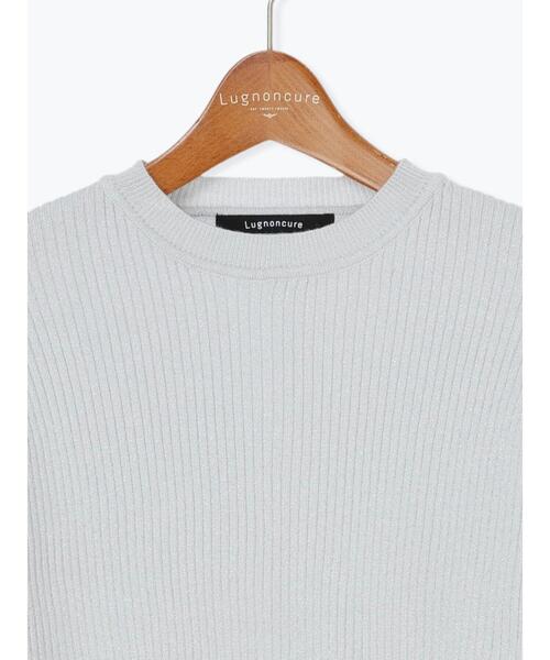 Lugnoncure（ルノンキュール）の「ラメ混クルーネックリブニット（ニット/セーター・レディース・グレー/ブラック/オフホワイト・F）」の17枚目の写真