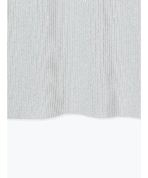 Lugnoncure（ルノンキュール）の「ラメ混クルーネックリブニット（ニット/セーター・レディース・グレー/ブラック/オフホワイト・F）」の7枚目の写真