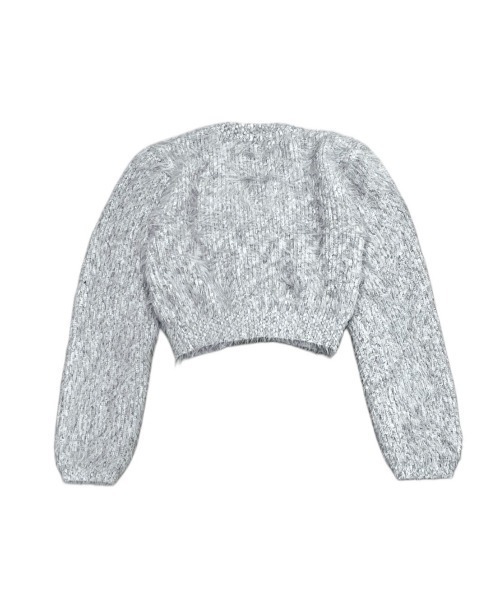 XU(エックスユー)の「【Never mind the XU】tie set knit cardigan / 【ネバーマインド ザ エックスユー】ネクタイセットニット長袖カーディガン(カーディガン/ボレロ・レディース・ホワイト/ライトグレー/ブラック・ONE SIZE)」の7枚目の写真