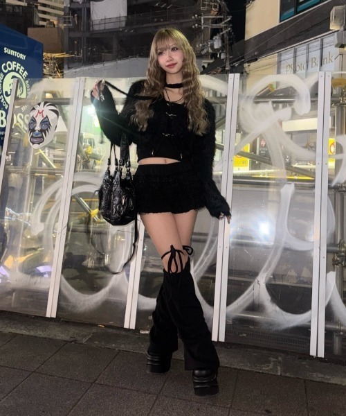 XU(エックスユー)の「【Never mind the XU】tie set knit cardigan / 【ネバーマインド ザ エックスユー】ネクタイセットニット長袖カーディガン(カーディガン/ボレロ・レディース・ホワイト/ライトグレー/ブラック・ONE SIZE)」の15枚目の写真