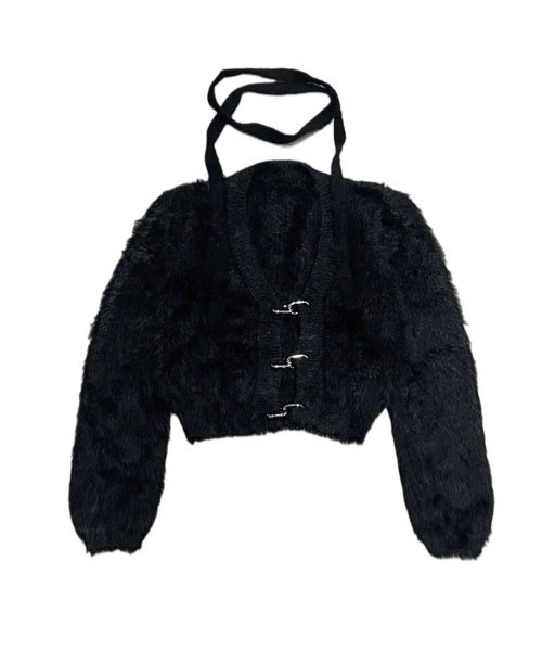 XU(エックスユー)の「【Never mind the XU】tie set knit cardigan / 【ネバーマインド ザ エックスユー】ネクタイセットニット長袖カーディガン(カーディガン/ボレロ・レディース・ホワイト/ライトグレー/ブラック・ONE SIZE)」の10枚目の写真