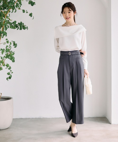 12Twelve Agenda(トゥエルブ アジェンダ)の「肩レースオフショル風ブラウス(シャツ/ブラウス・レディース・サックスブルー/オフホワイト/ブラック・M)」の18枚目の写真