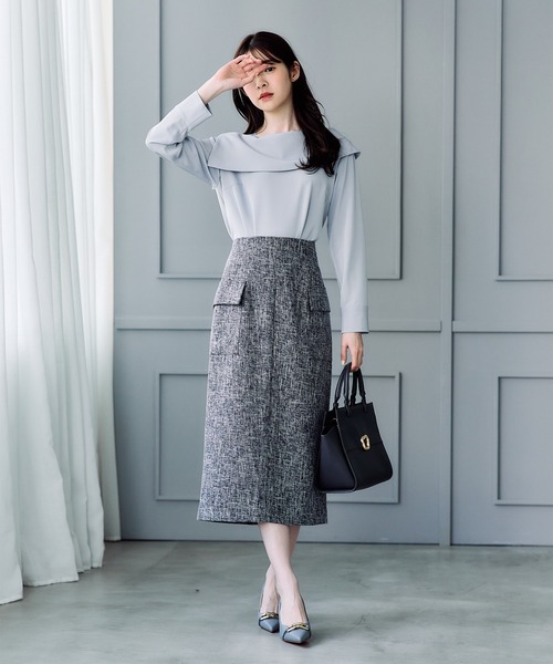 12Twelve Agenda(トゥエルブ アジェンダ)の「肩レースオフショル風ブラウス(シャツ/ブラウス・レディース・サックスブルー/オフホワイト/ブラック・M)」の14枚目の写真