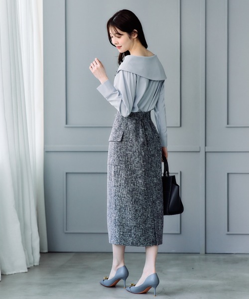 12Twelve Agenda(トゥエルブ アジェンダ)の「肩レースオフショル風ブラウス(シャツ/ブラウス・レディース・サックスブルー/オフホワイト/ブラック・M)」の16枚目の写真