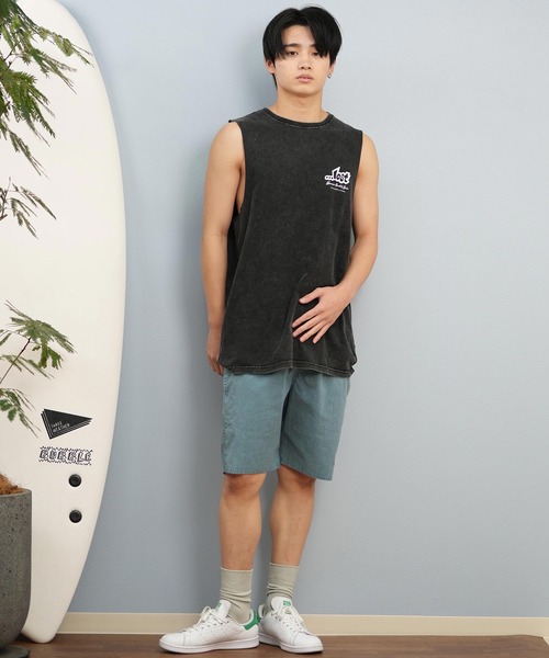 lost（ロスト）の「lost/ロスト タンクトップ/ノースリーブTシャツ バックプリント ユニセックス L25S-2301（タンクトップ・メンズ・ブラック/チャコールグレー/ブルーグレー・L/M）」の6枚目の写真