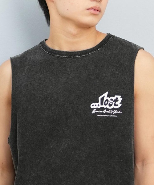 lost（ロスト）の「lost/ロスト タンクトップ/ノースリーブTシャツ バックプリント ユニセックス L25S-2301（タンクトップ・メンズ・ブラック/チャコールグレー/ブルーグレー・L/M）」の9枚目の写真