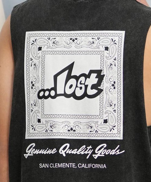 lost（ロスト）の「lost/ロスト タンクトップ/ノースリーブTシャツ バックプリント ユニセックス L25S-2301（タンクトップ・メンズ・ブラック/チャコールグレー/ブルーグレー・L/M）」の10枚目の写真