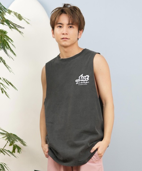 lost（ロスト）の「lost/ロスト タンクトップ/ノースリーブTシャツ バックプリント ユニセックス L25S-2301（タンクトップ・メンズ・ブラック/チャコールグレー/ブルーグレー・L/M）」の11枚目の写真