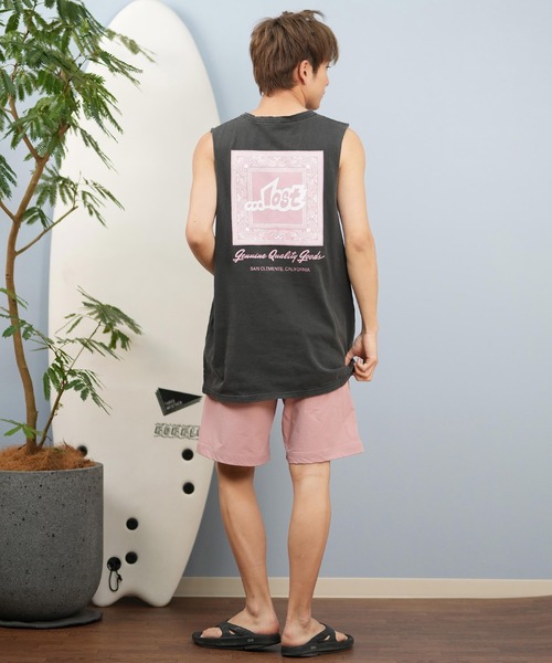 lost（ロスト）の「lost/ロスト タンクトップ/ノースリーブTシャツ バックプリント ユニセックス L25S-2301（タンクトップ・メンズ・ブラック/チャコールグレー/ブルーグレー・L/M）」の14枚目の写真